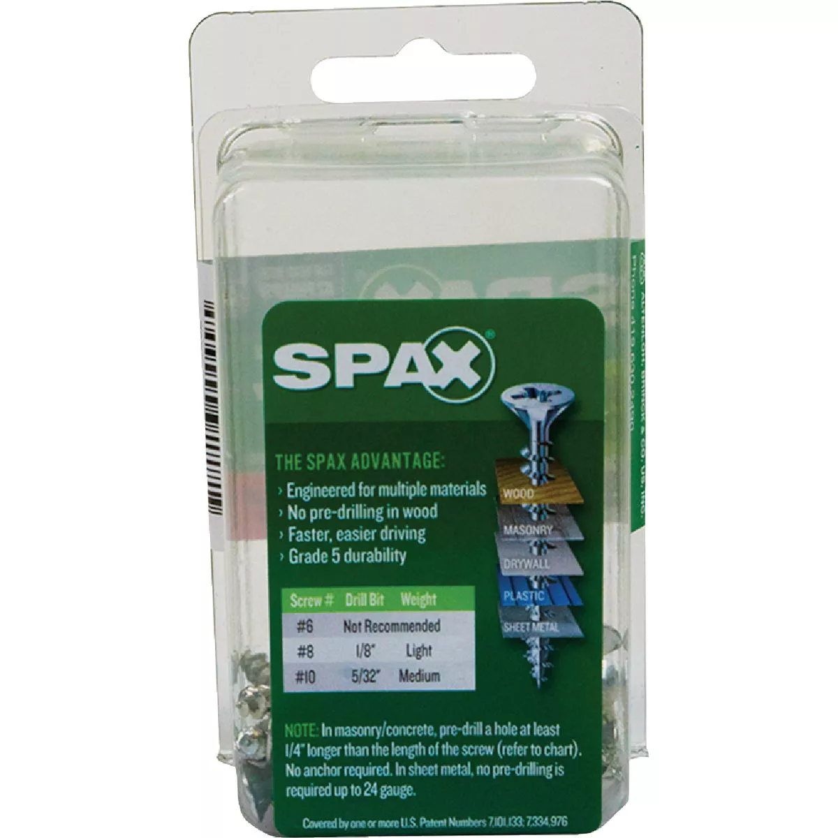 SPAX #8 x 1 In. Unidrive (Combo Drive) Flat Head Zinc (Interior) Multi-Purpose Construction Screw (30 Ct.) - photo 5