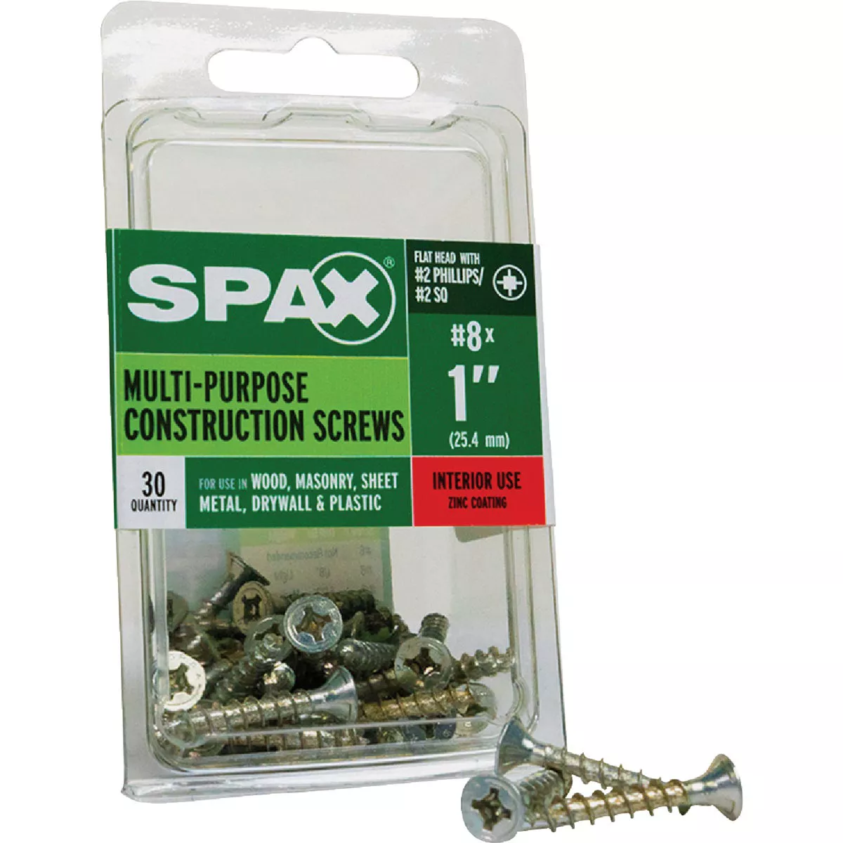 SPAX #8 x 1 In. Unidrive (Combo Drive) Flat Head Zinc (Interior) Multi-Purpose Construction Screw (30 Ct.) - photo 6