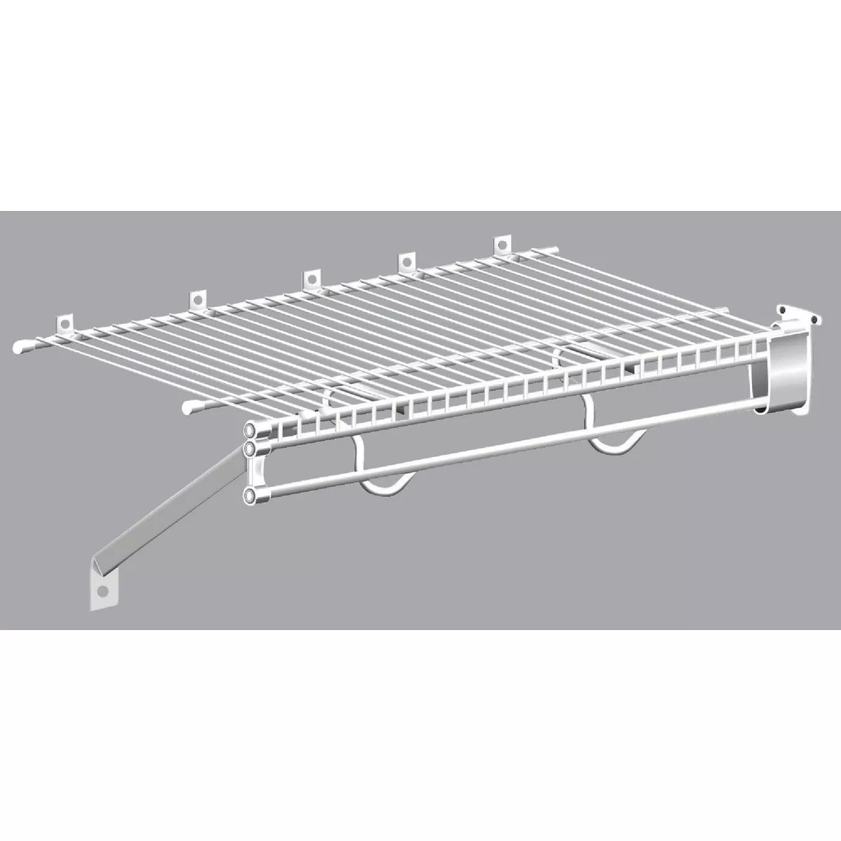 ClosetMaid TotalSlide 12 Ft. W. x 12 In. D. Ventilated Wire Shelf & Rod, White