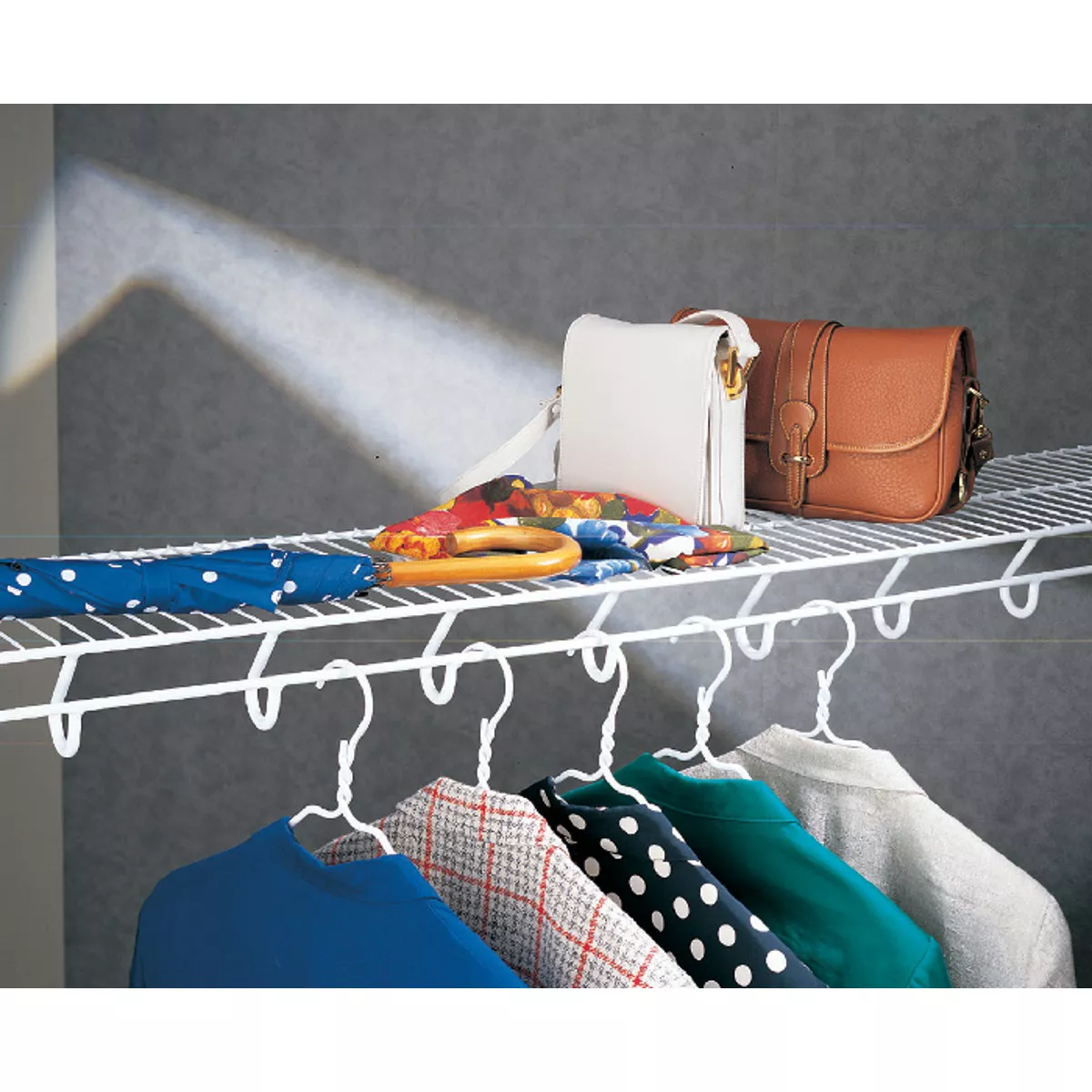 ClosetMaid TotalSlide 12 Ft. W. x 12 In. D. Ventilated Wire Shelf & Rod, White - photo 5