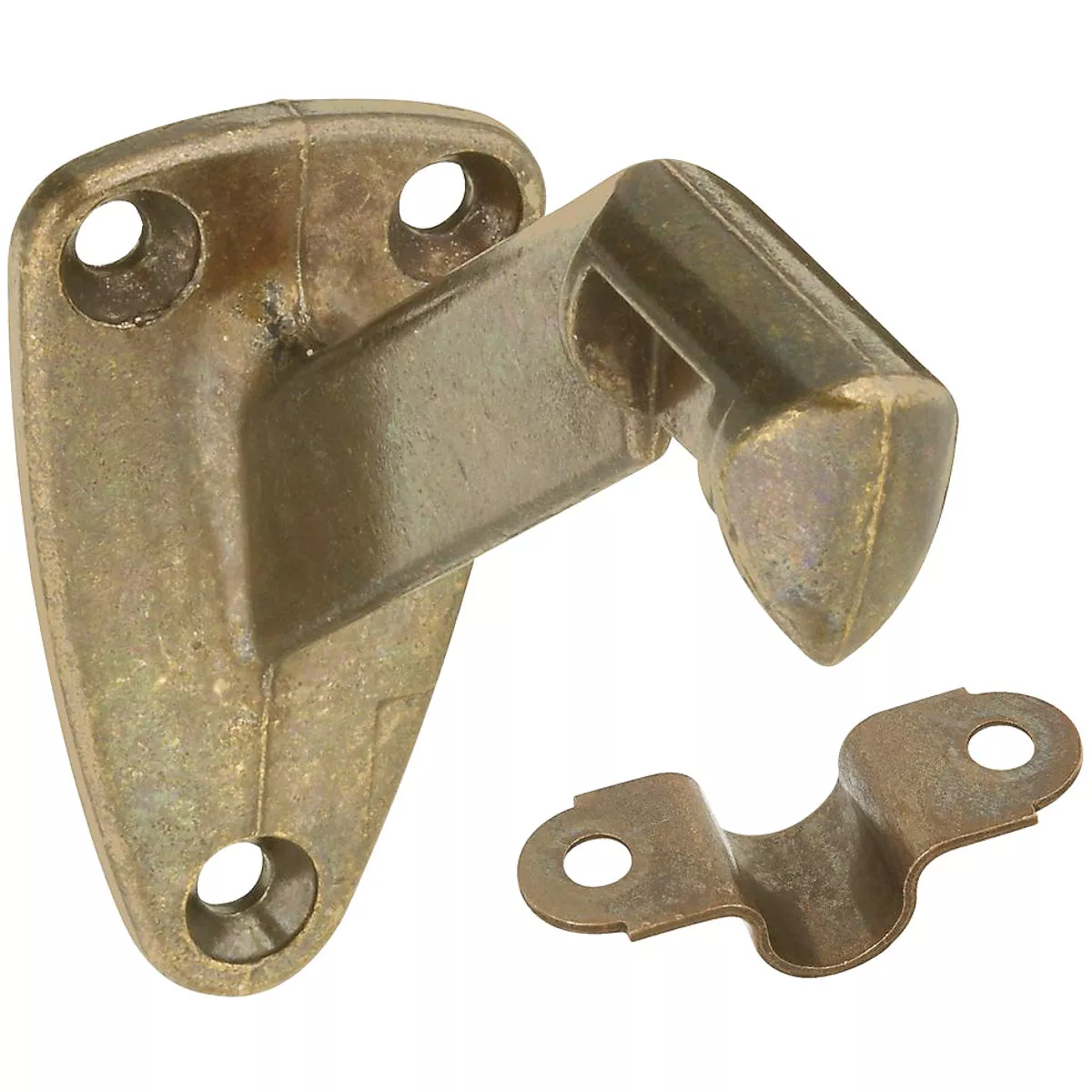 National Hardware Antique Brass Zinc Handrail Bracket with Steel Strap