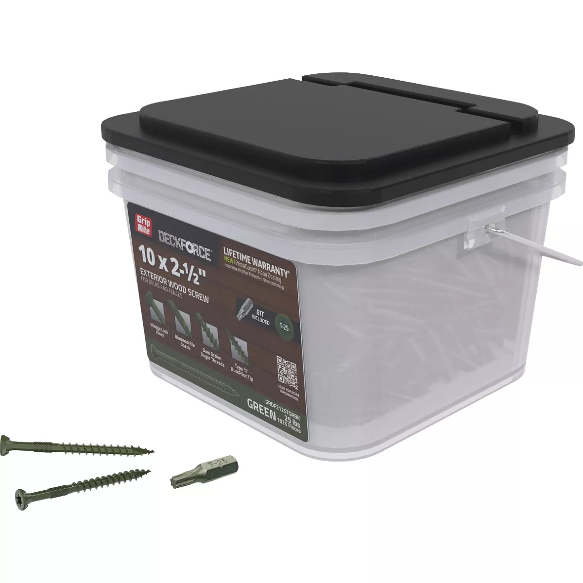 Grip-Rite DeckForce PrimeGuard Nano #10 x 2-1/2 In. Star Drive Green Screw (25 Lb.) - photo 2