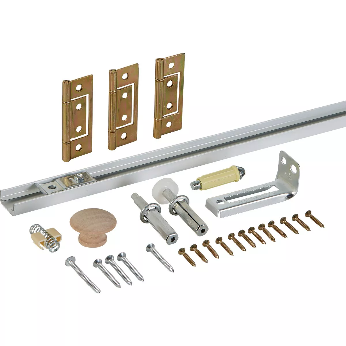 National Hardware 36 In. White Folding Door Hardware Set | True Value ...