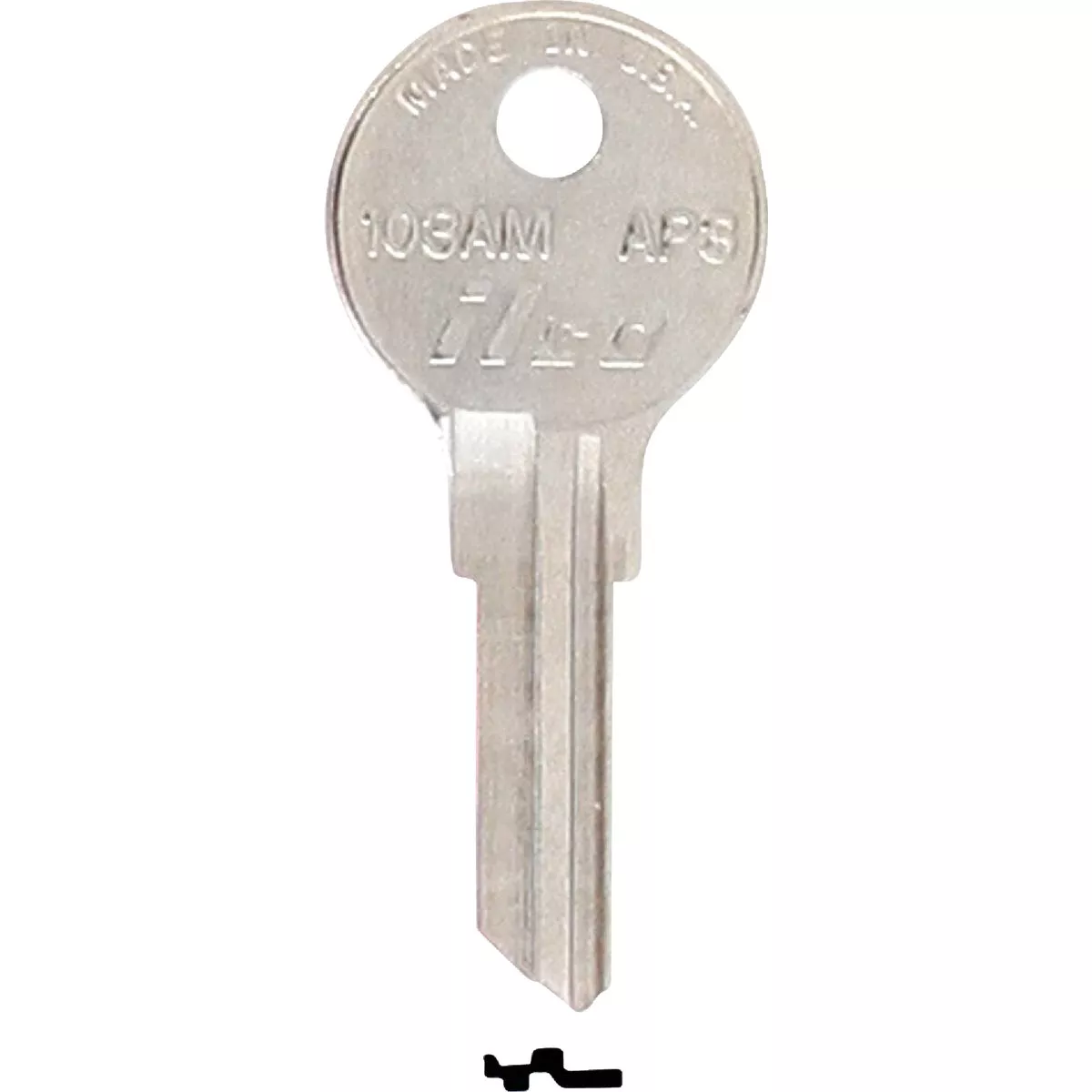 ILCO APS Nickel Plated File Cabinet Key, AP3 / 103AM (10-Pack)