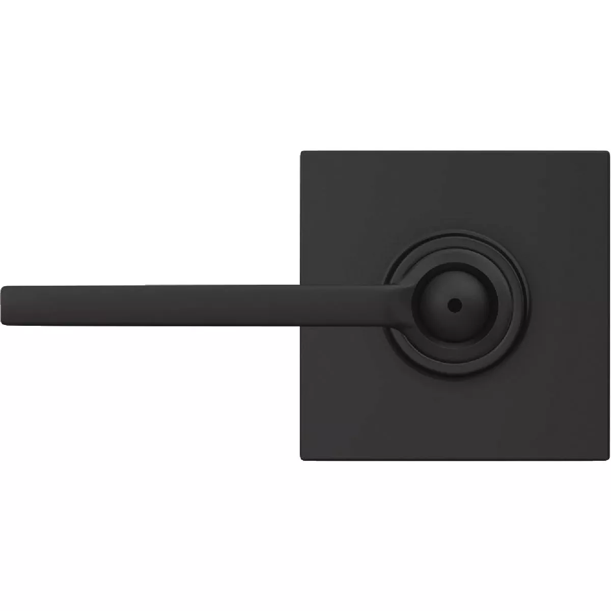 Schlage F Series Latitude Lever Collins Matte Black Bed & Bath Lock