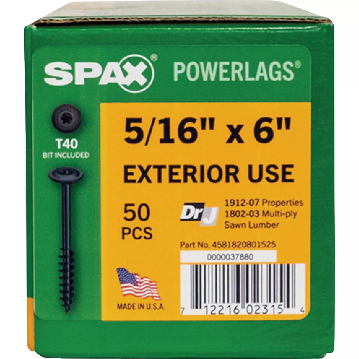 SPAX Powerlag 5/16 In. x 6 In. T40 Washer Head HCR (Exterior Rated) Lag Screw (50 Ct.) - photo 4