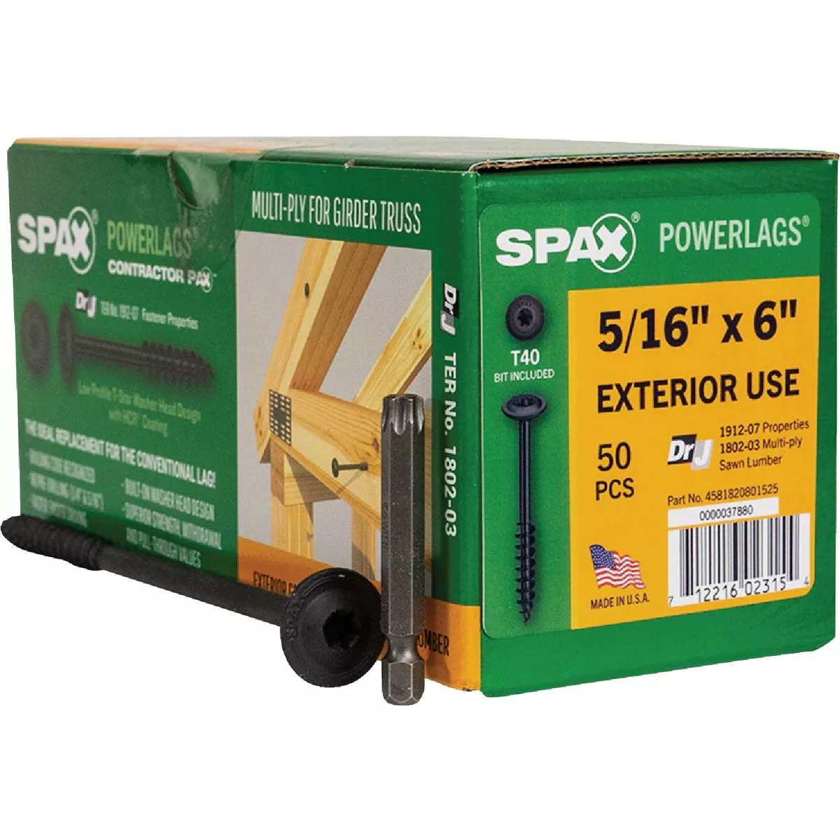 SPAX Powerlag 5/16 In. x 6 In. T40 Washer Head HCR (Exterior Rated) Lag Screw (50 Ct.) - photo 6