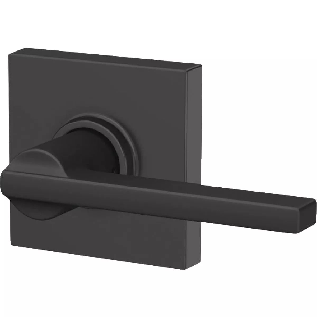 Schlage Latitude Lever Matte Black Hall & Closet Lock with Collins Trim - photo 5