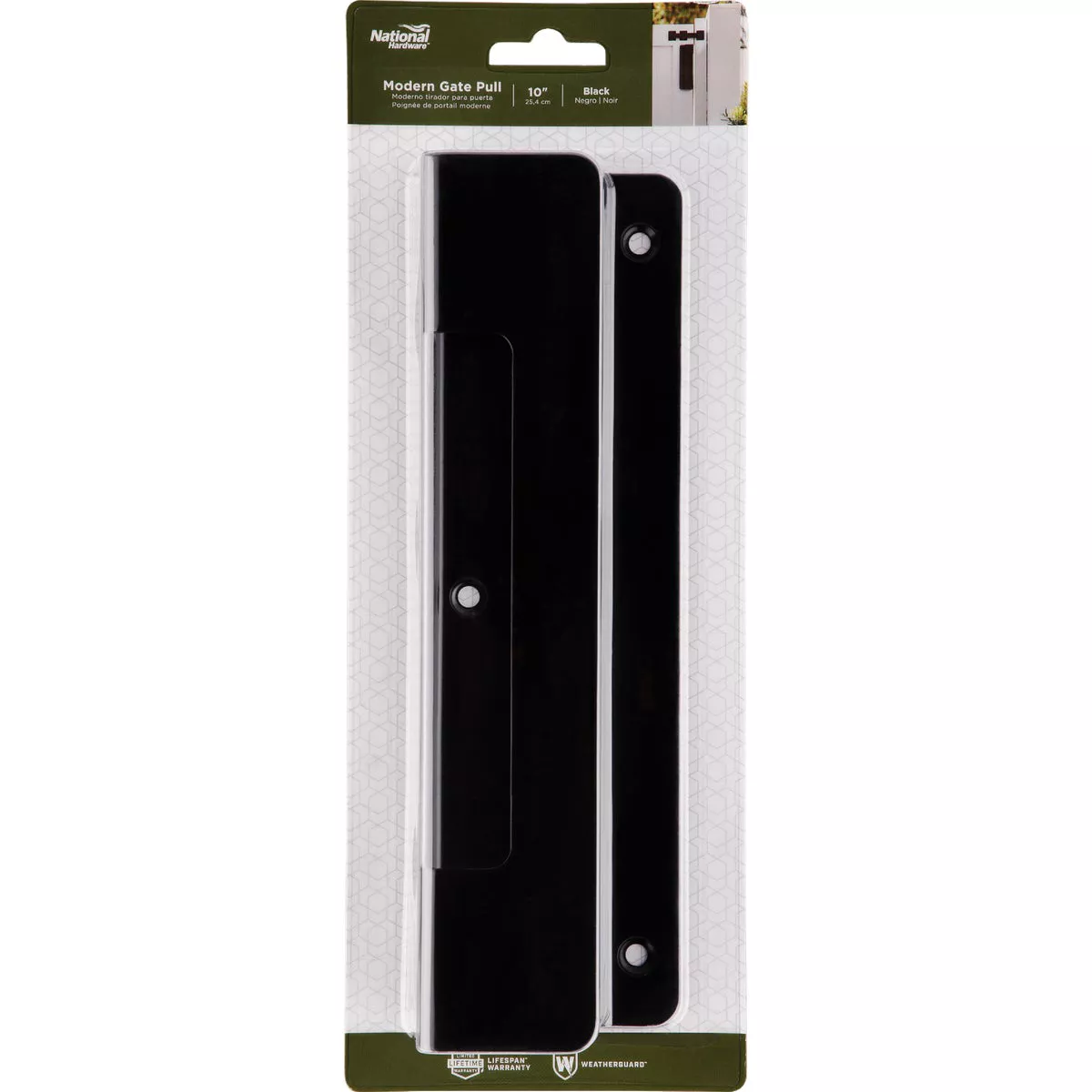 National Hardware 10 In. Black Ultra Modern Gate Pull - photo 2