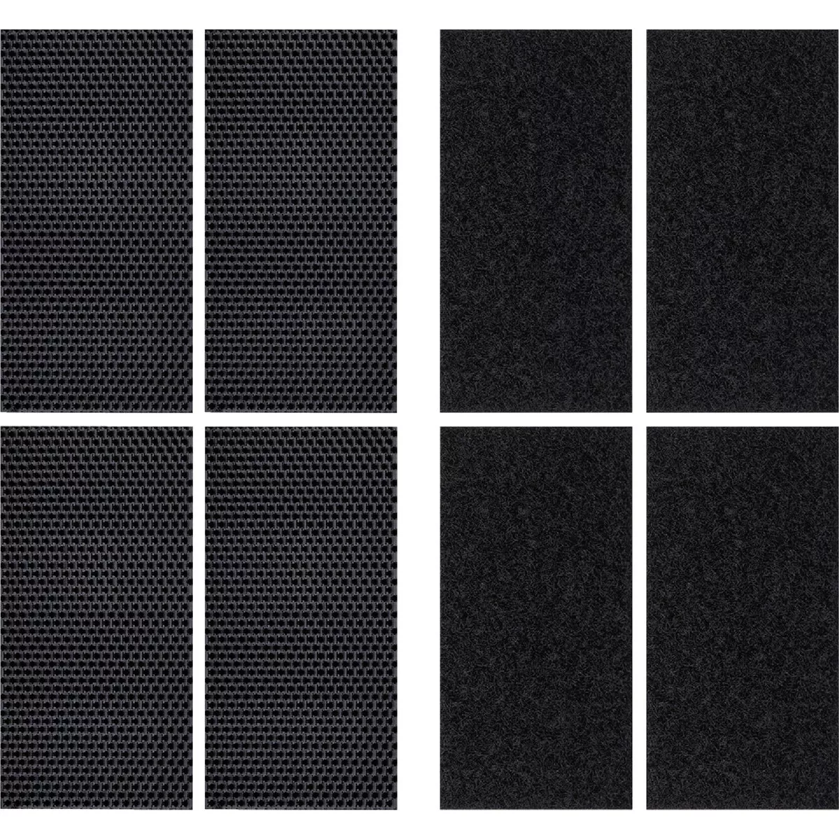 Wrap-It Storage Stick 'Em 2 In. x 4 In. Extreme Strength Black Hook & Loop Strip (4 Ct.)