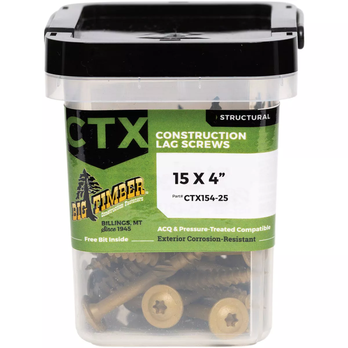 Big Timber #15 x 4 In. Lag Screw (25 Ct.)