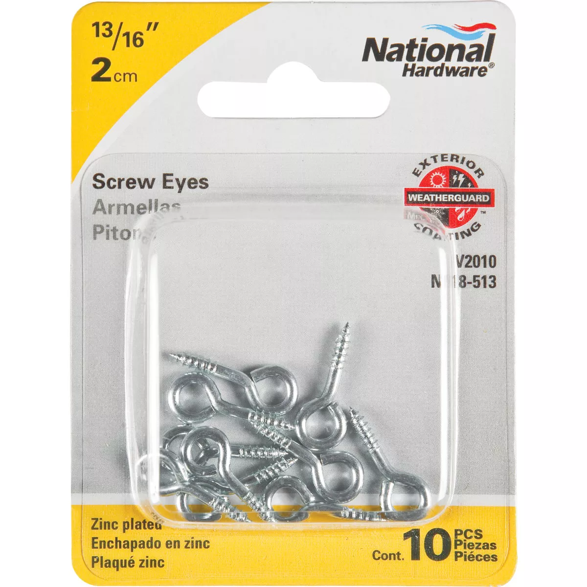 National Hardware #214 Zinc Small Screw Eye (10 Ct.) - photo 2