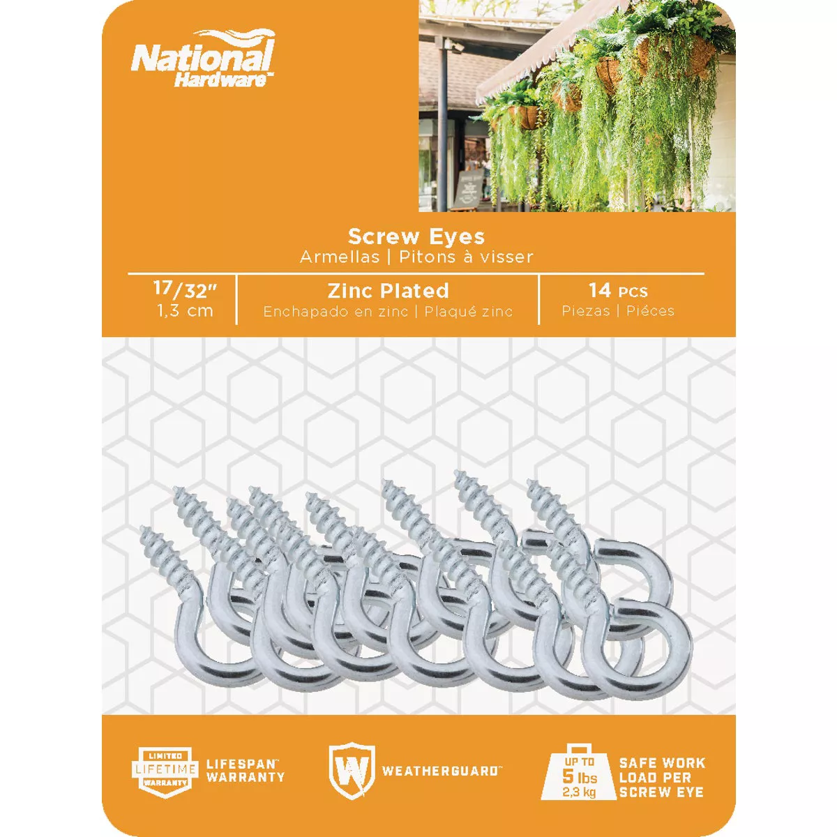 National Hardware #216 17/32 In. Zinc Small Screw Eye (14 Ct.) - photo 2