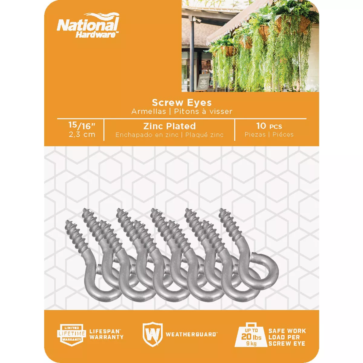 National Hardware #212 Zinc Small Screw Eye (10 Ct.) - photo 2