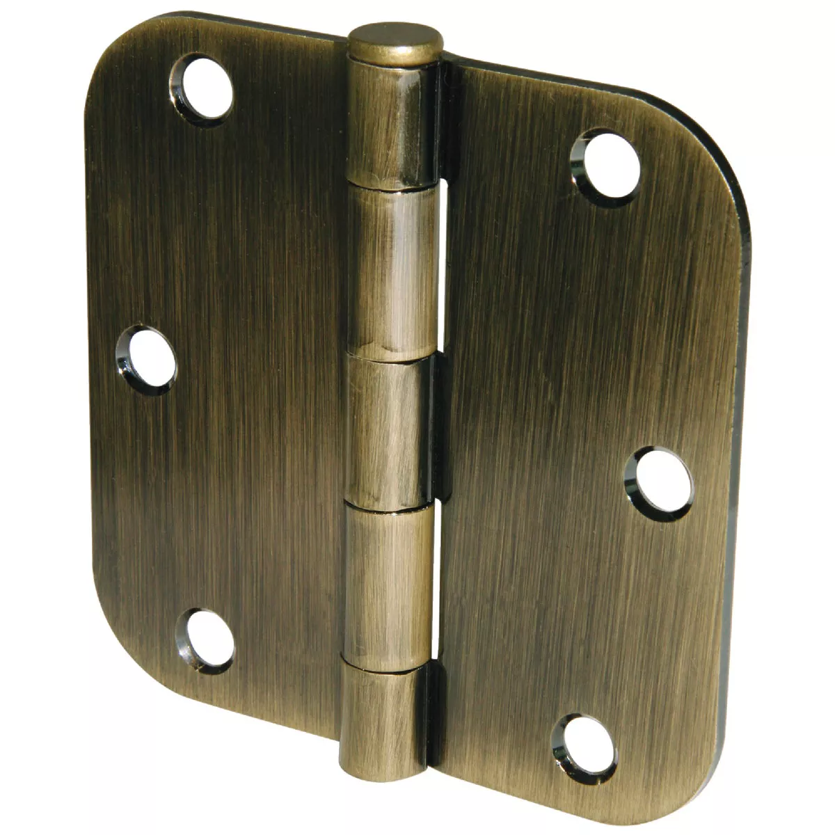Ultra Hardware 3-1/2 In. x 5/8 In. Radius Antique Brass Door Hinge (3-Pack)