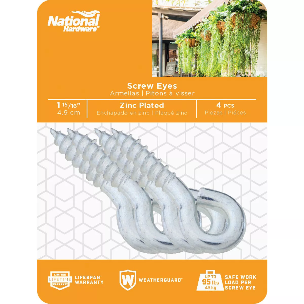 National Hardware #204 Zinc Small Screw Eye (4 Ct.) - photo 2