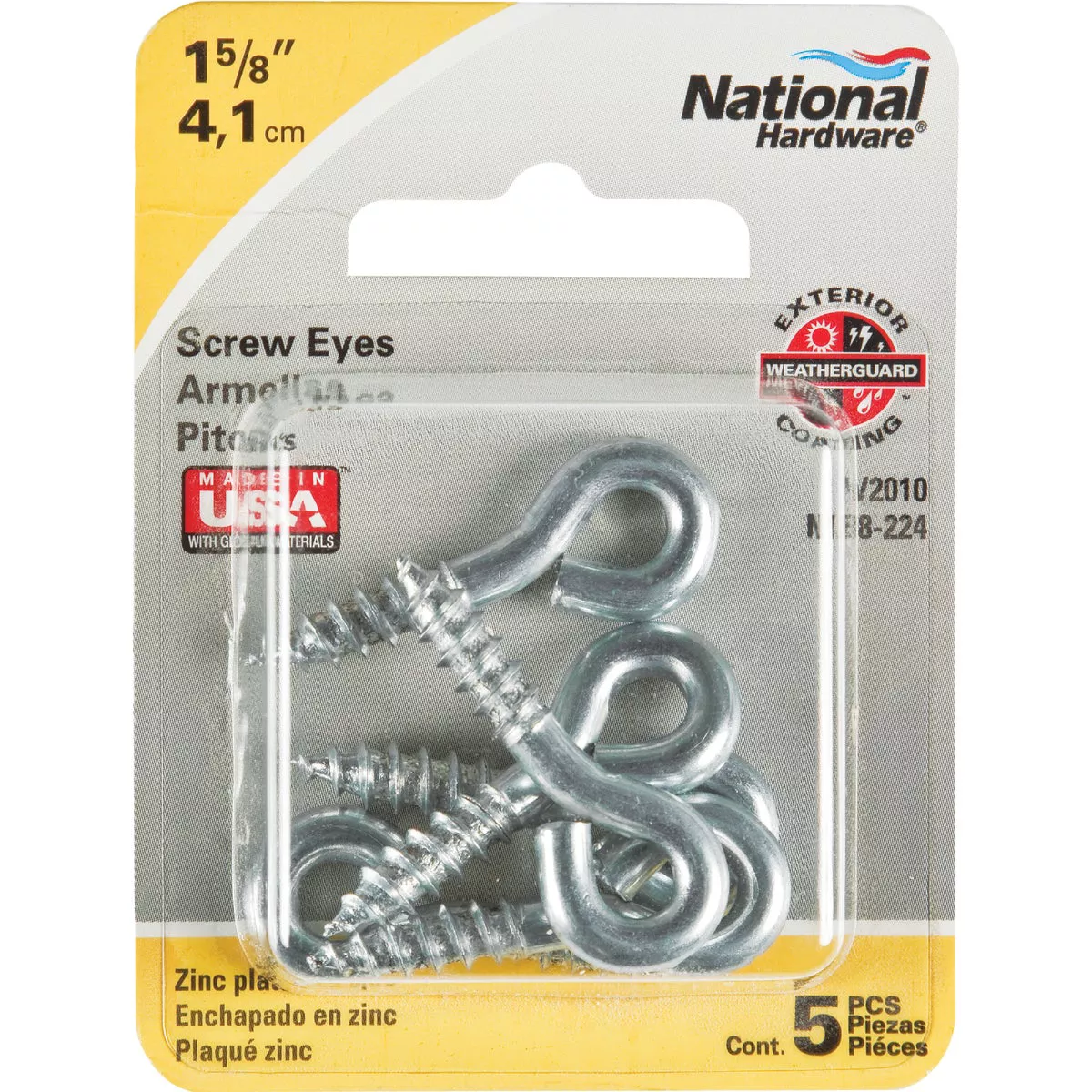 National Hardware #206 Zinc Small Screw Eye (5 Ct.) - photo 2