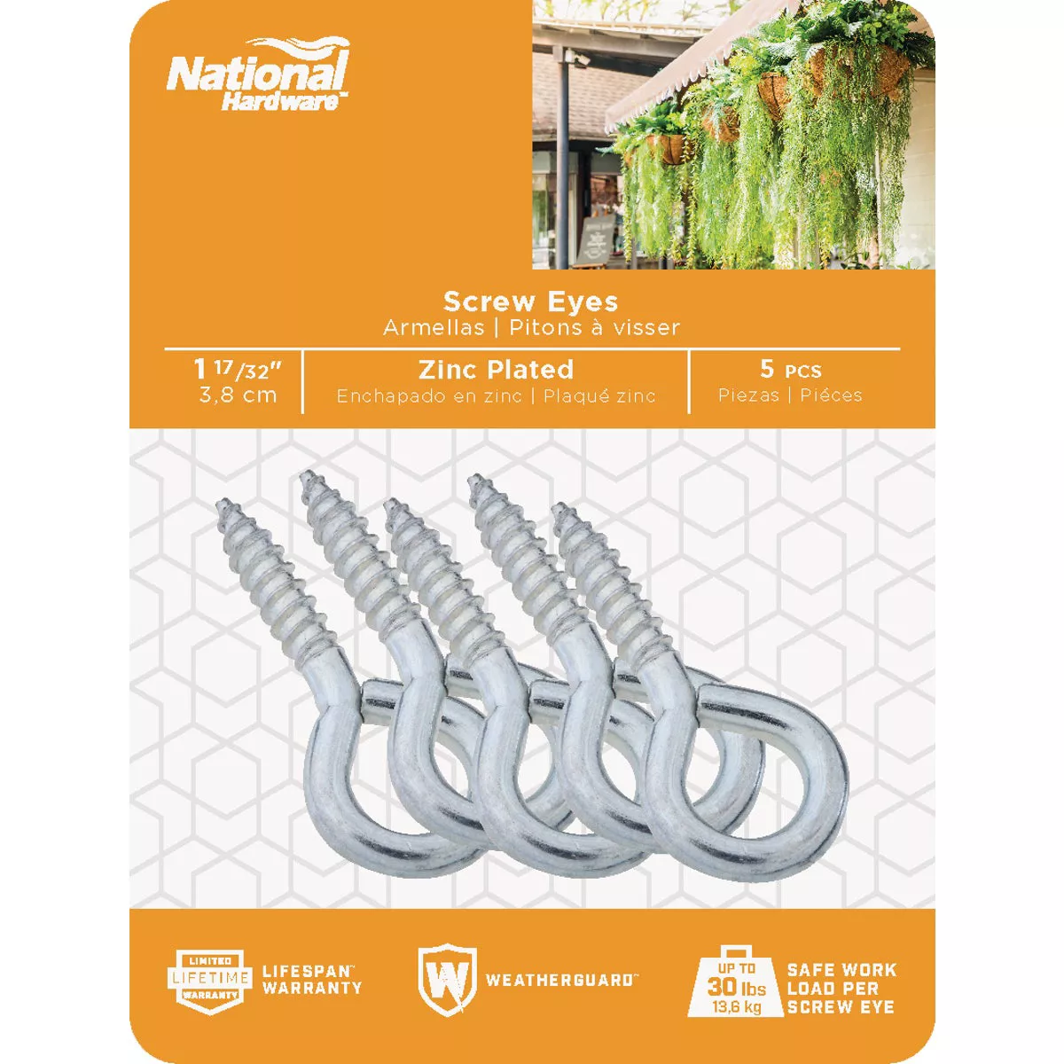 National Hardware #108 Zinc Medium Screw Eye (5 Ct.) - photo 2