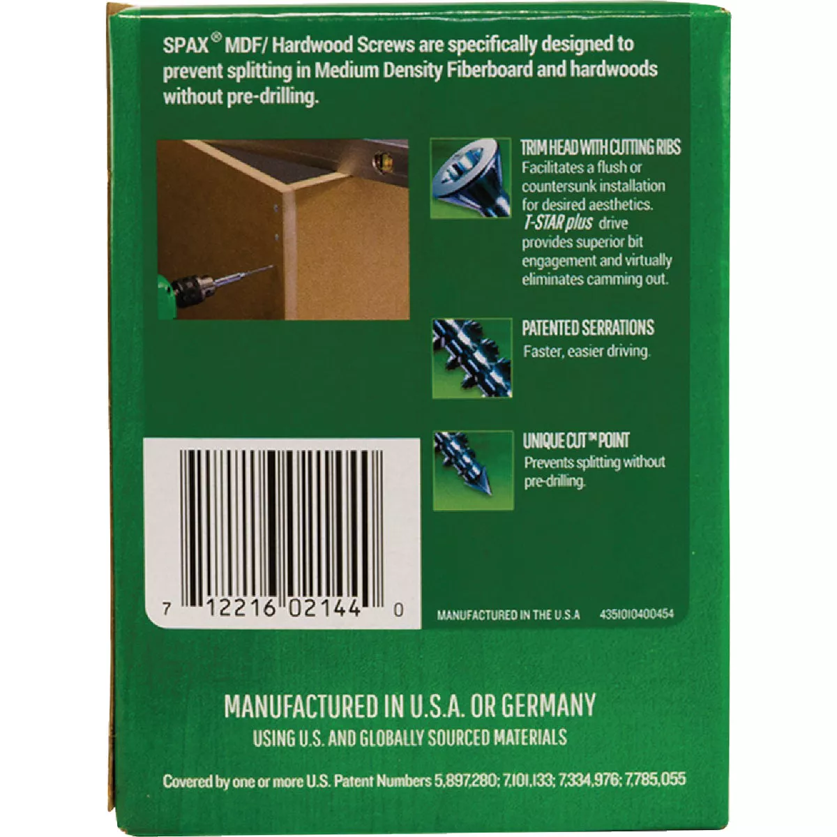 SPAX #8 x 1-3/4 In. T20 Plus Trim Head Zinc (Interior) MDF Cabinet Screw (200 Ct.) - photo 5