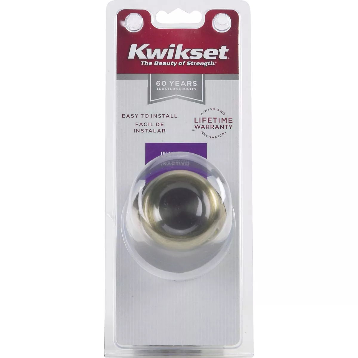 Kwikset Antique Brass Tylo Dummy Door Knob - photo 2