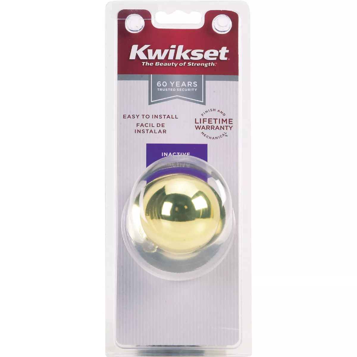 Kwikset Polished Brass Polo Dummy Door Knob - photo 2