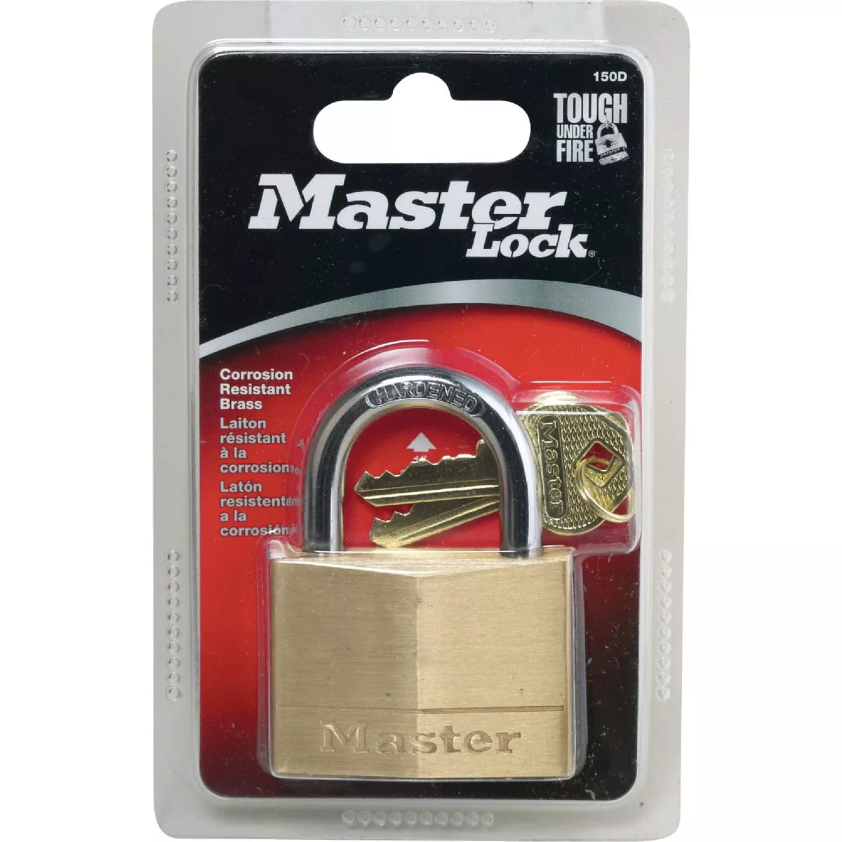 Master Lock 2 In. W. 5-Pin Tumbler Brass Keyed Different Padlock - photo 2