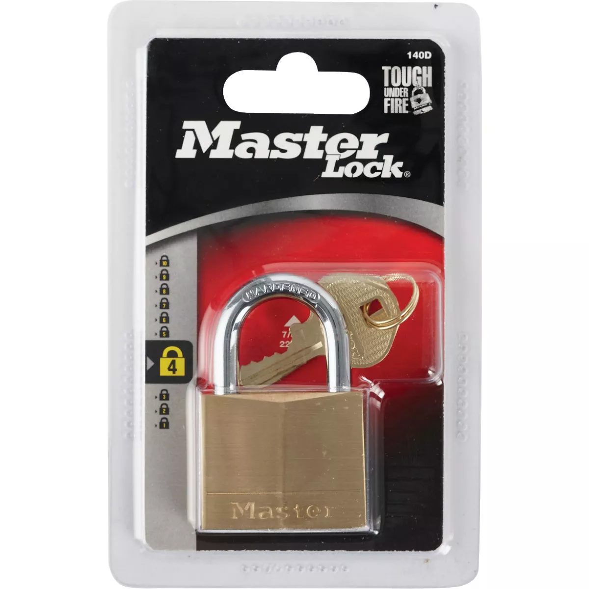 Master Lock 1-9/16 In. W. 4-Pin Tumbler Brass Keyed Different Padlock - photo 2