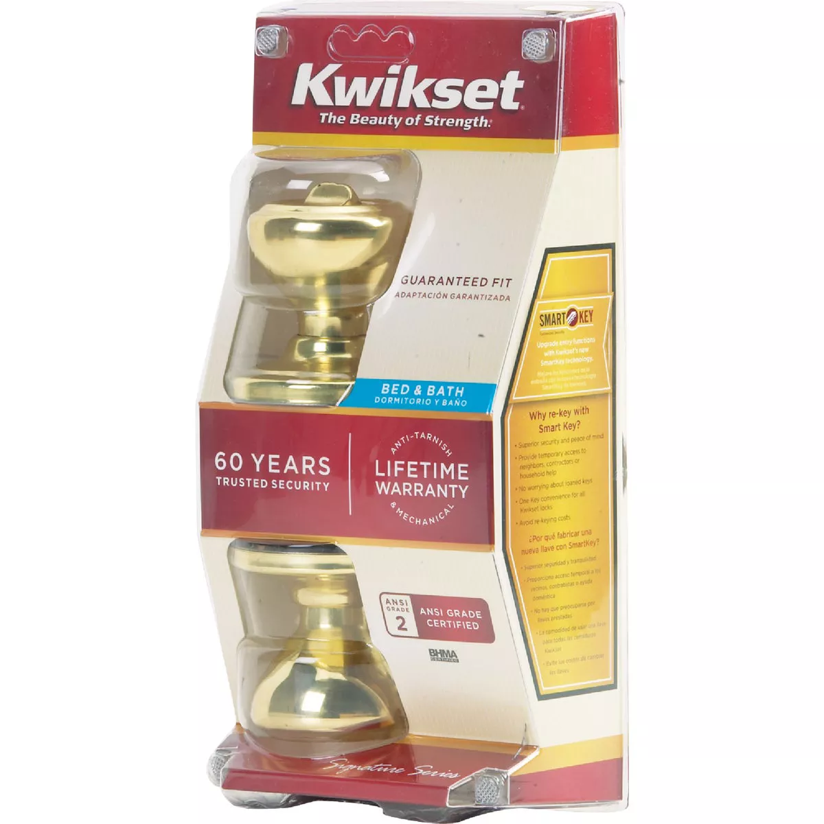 Kwikset Signature Series Polished Brass Bed & Bath Door Knob - photo 4