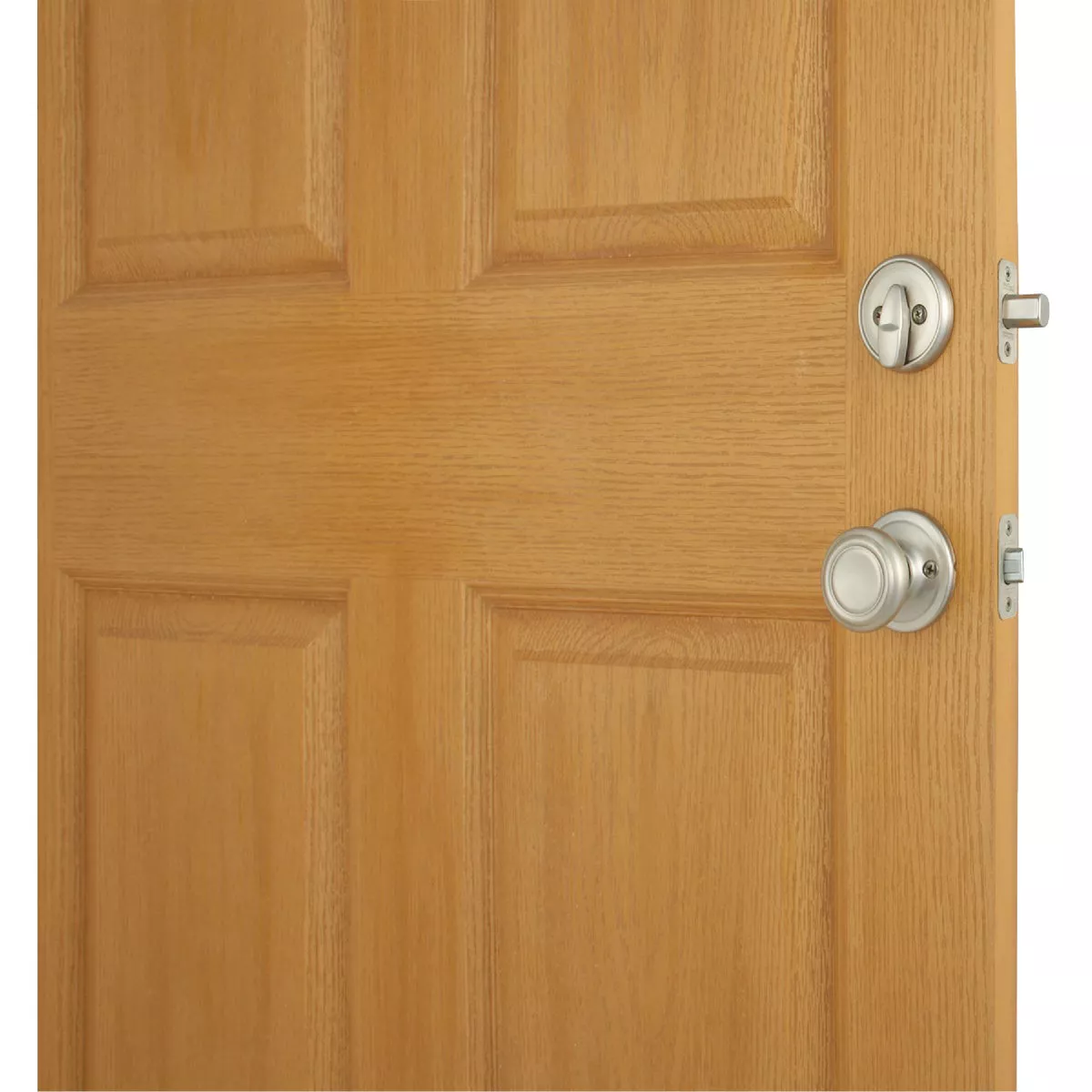 Kwikset Signature Series Chelsea Satin Nickel Entry Door Handleset with Smartkey & Cameron Knob - photo 2