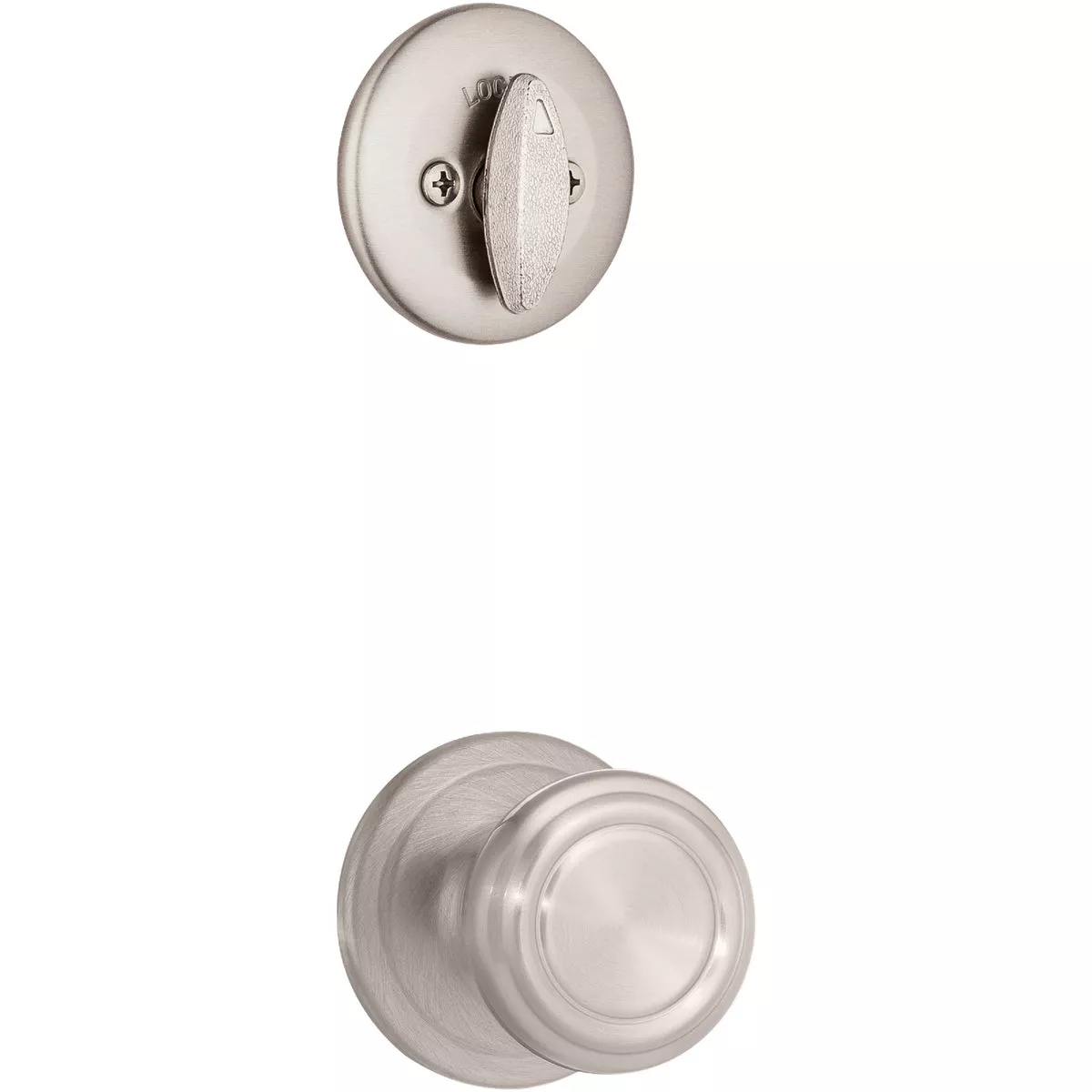 Kwikset Signature Series Chelsea Satin Nickel Entry Door Handleset with Smartkey & Cameron Knob - photo 3