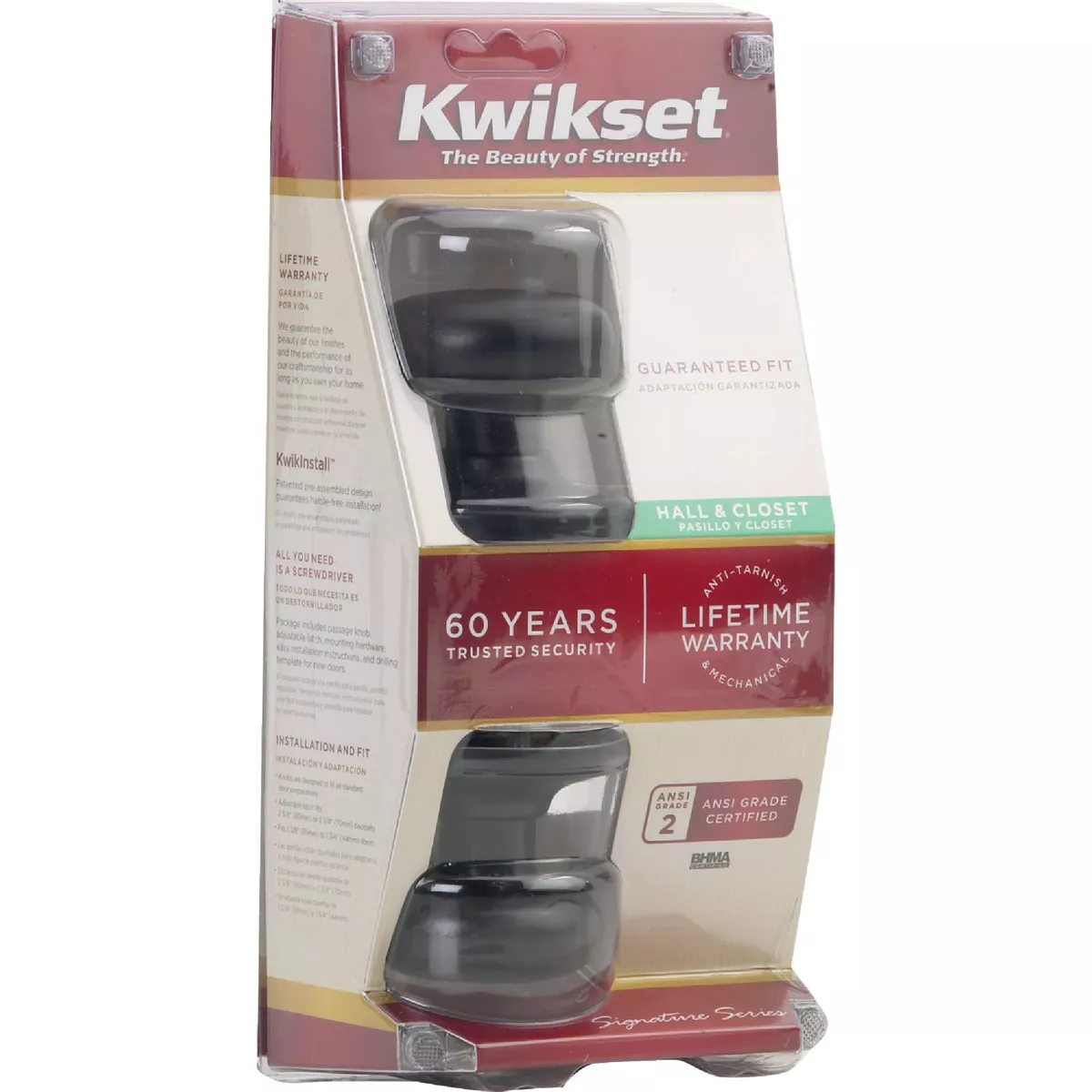 Kwikset Signature Series Venetian Bronze Hall & Closet Door Knob - photo 2