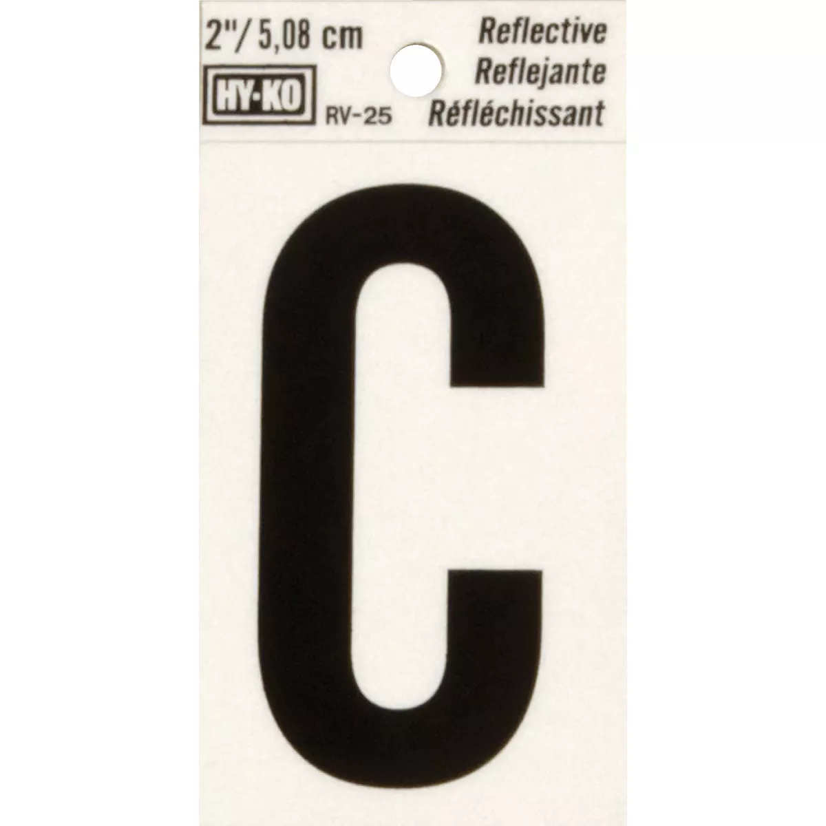 Hy-Ko Vinyl 2 In. Reflective Adhesive Letter, C