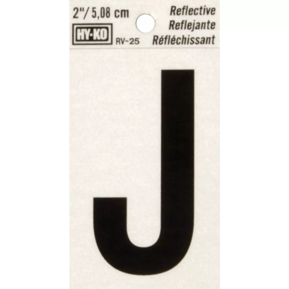 Hy-Ko Vinyl 2 In. Reflective Adhesive Letter, J