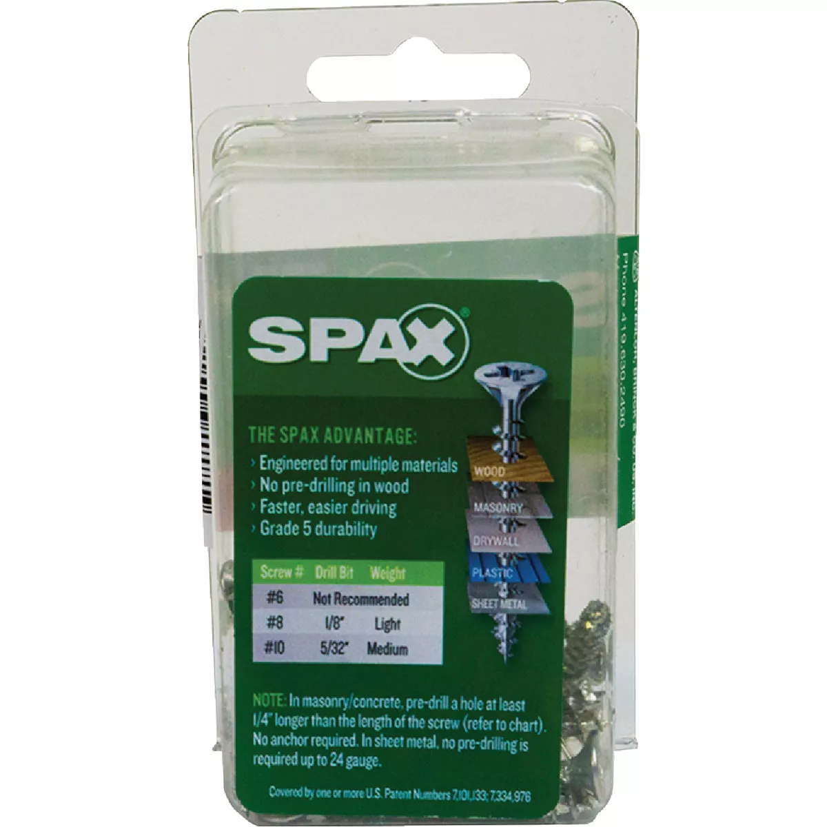 SPAX #8 x 1-1/4 In. Unidrive (Combo Drive) Flat Head Zinc (Interior) Multi-Purpose Construction Screw (30 Ct.) - photo 5