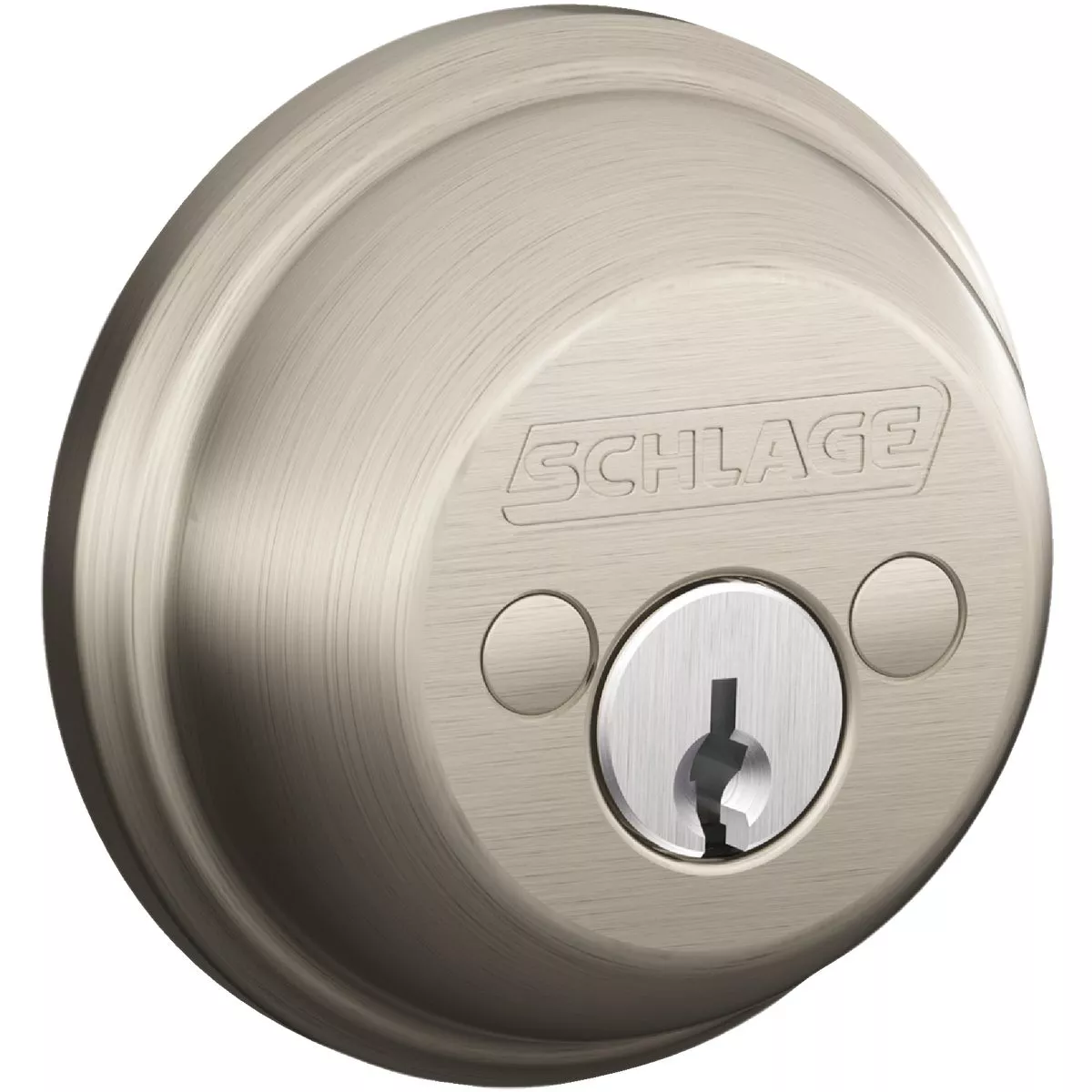 Schlage B-Series Satin Nickel Double Cylinder Deadbolt - photo 3
