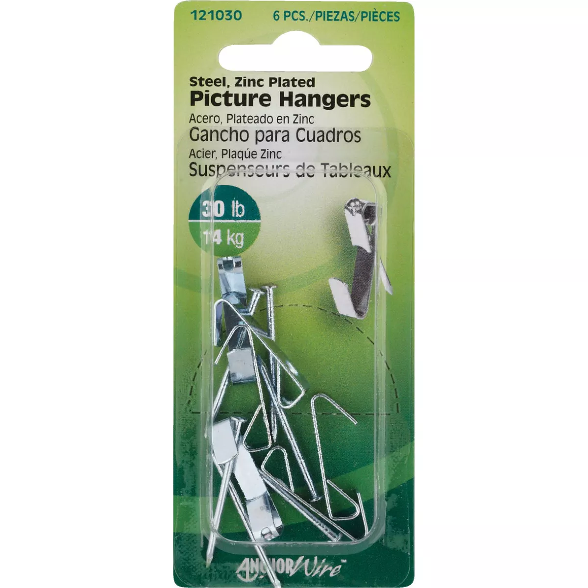 Hillman Anchor Wire 30 Lb. Capacity Steel Picture Hanger (6 Count) - photo 2