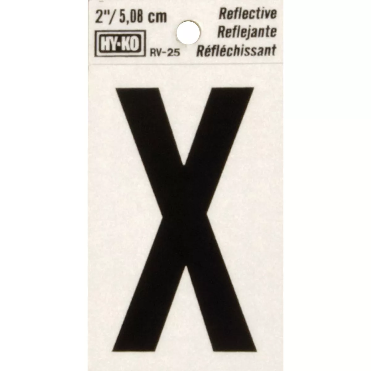 Hy-Ko Vinyl 2 In. Reflective Adhesive Letter, X