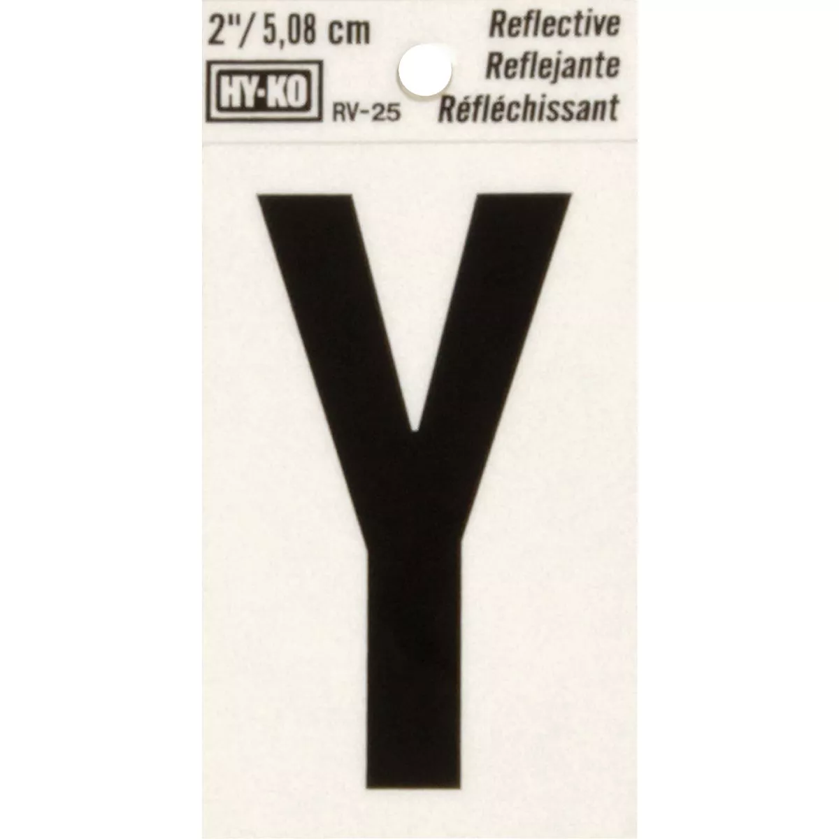 Hy-Ko Vinyl 2 In. Reflective Adhesive Letter, Y