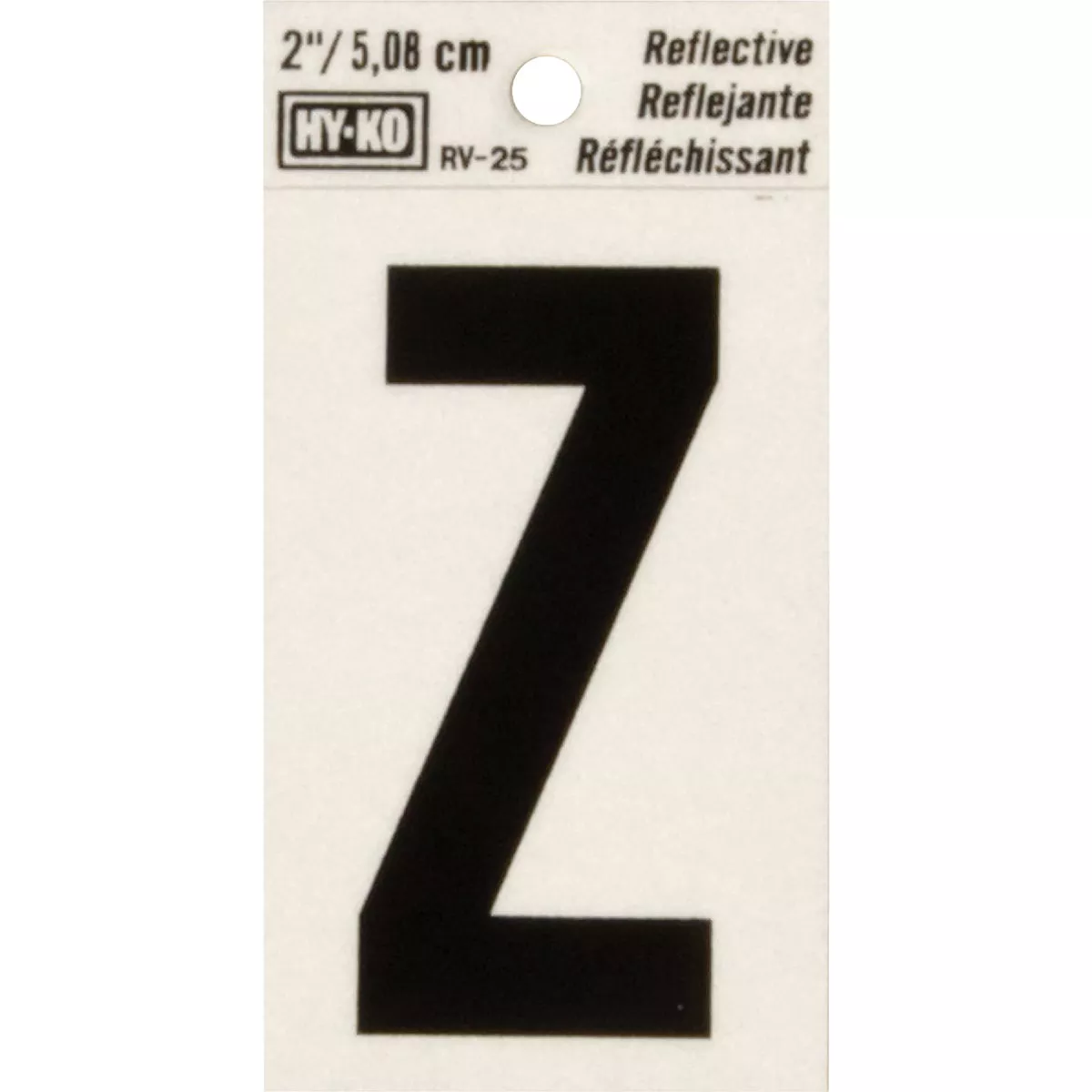 Hy-Ko Vinyl 2 In. Reflective Adhesive Letter, Z