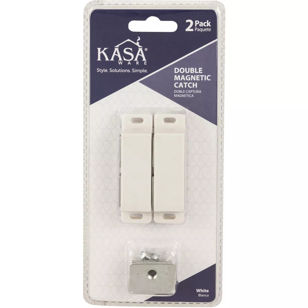 KasaWare White Double Magnetic Catch (2-Pack) - photo 2
