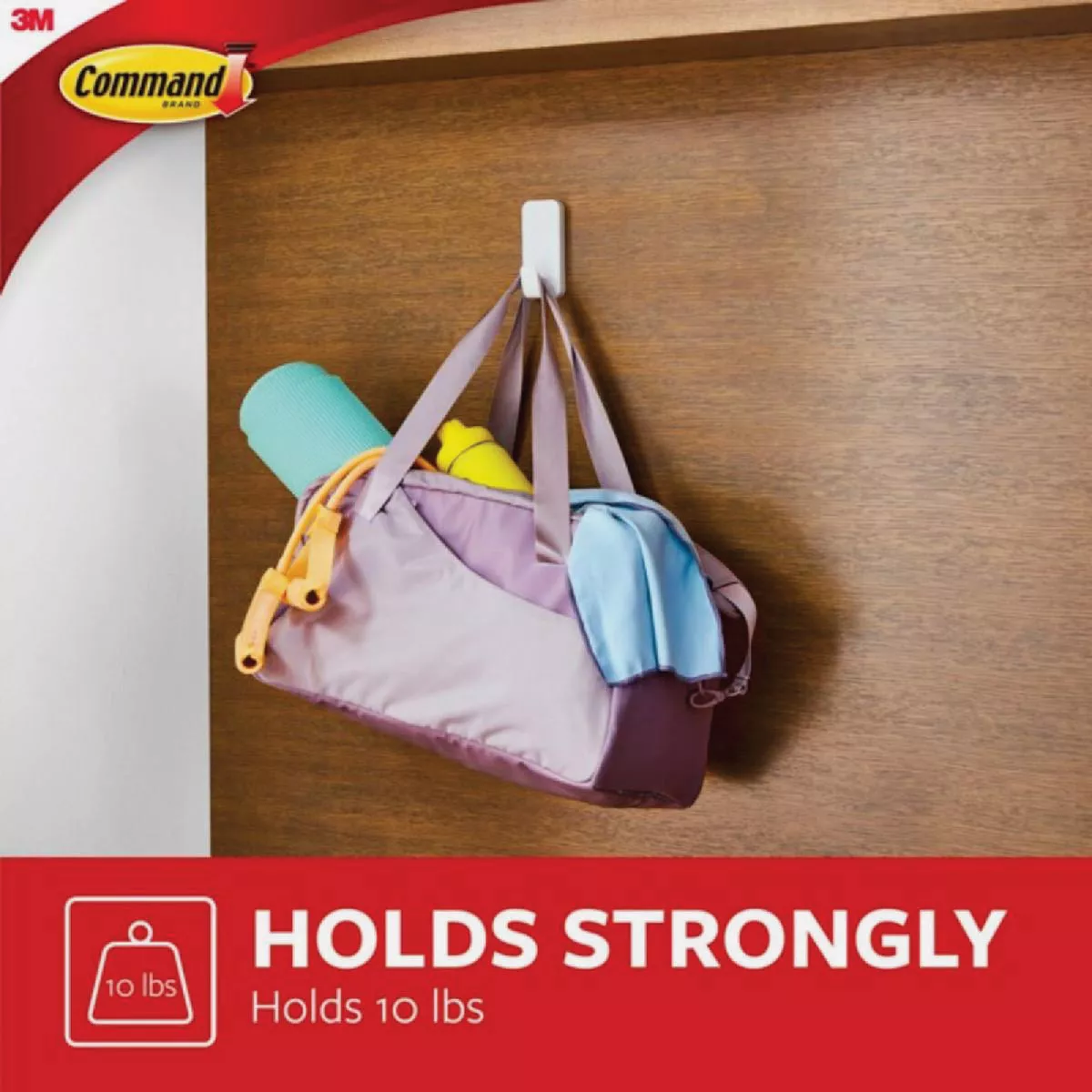 Command Extra Large 10 Lb. Adhesive Hook, White, 1 Hook, 4 Strips - photo 4