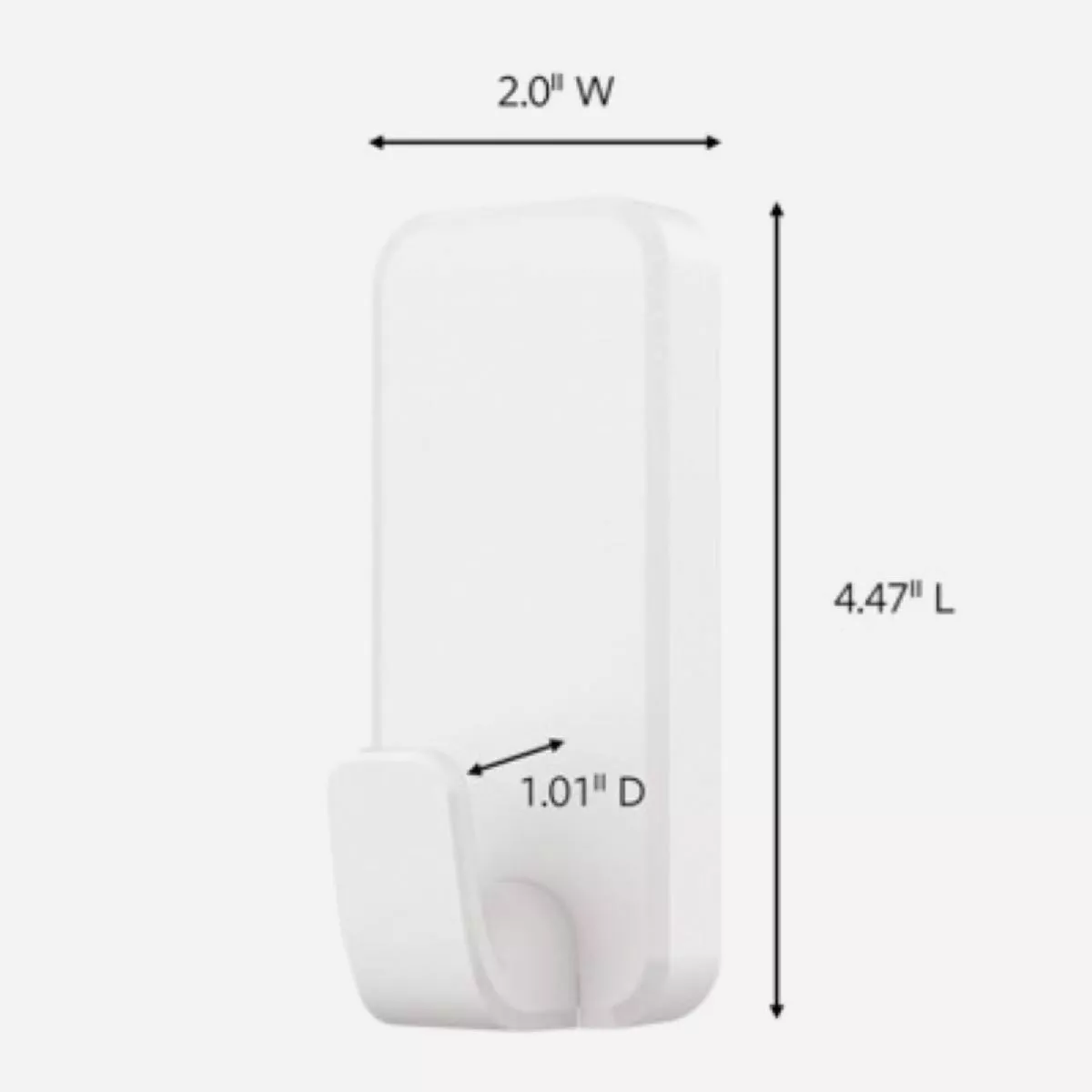 Command Extra Large 10 Lb. Adhesive Hook, White, 1 Hook, 4 Strips - photo 3