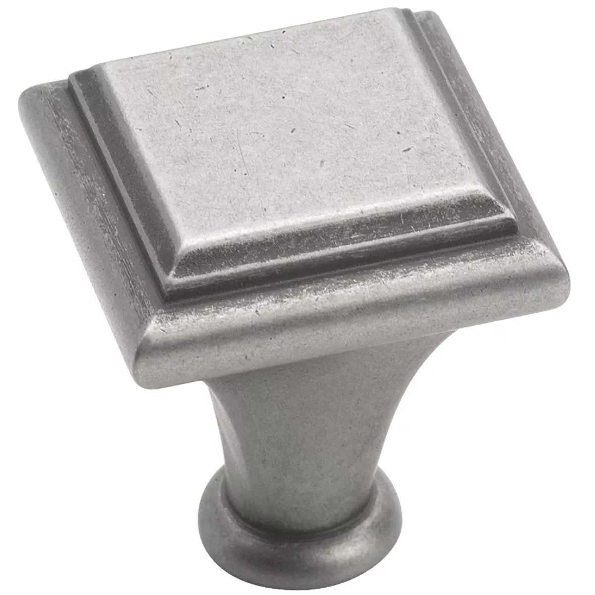 Amerock Manor Weathered Nickel Square 1 In. Cabinet Knob