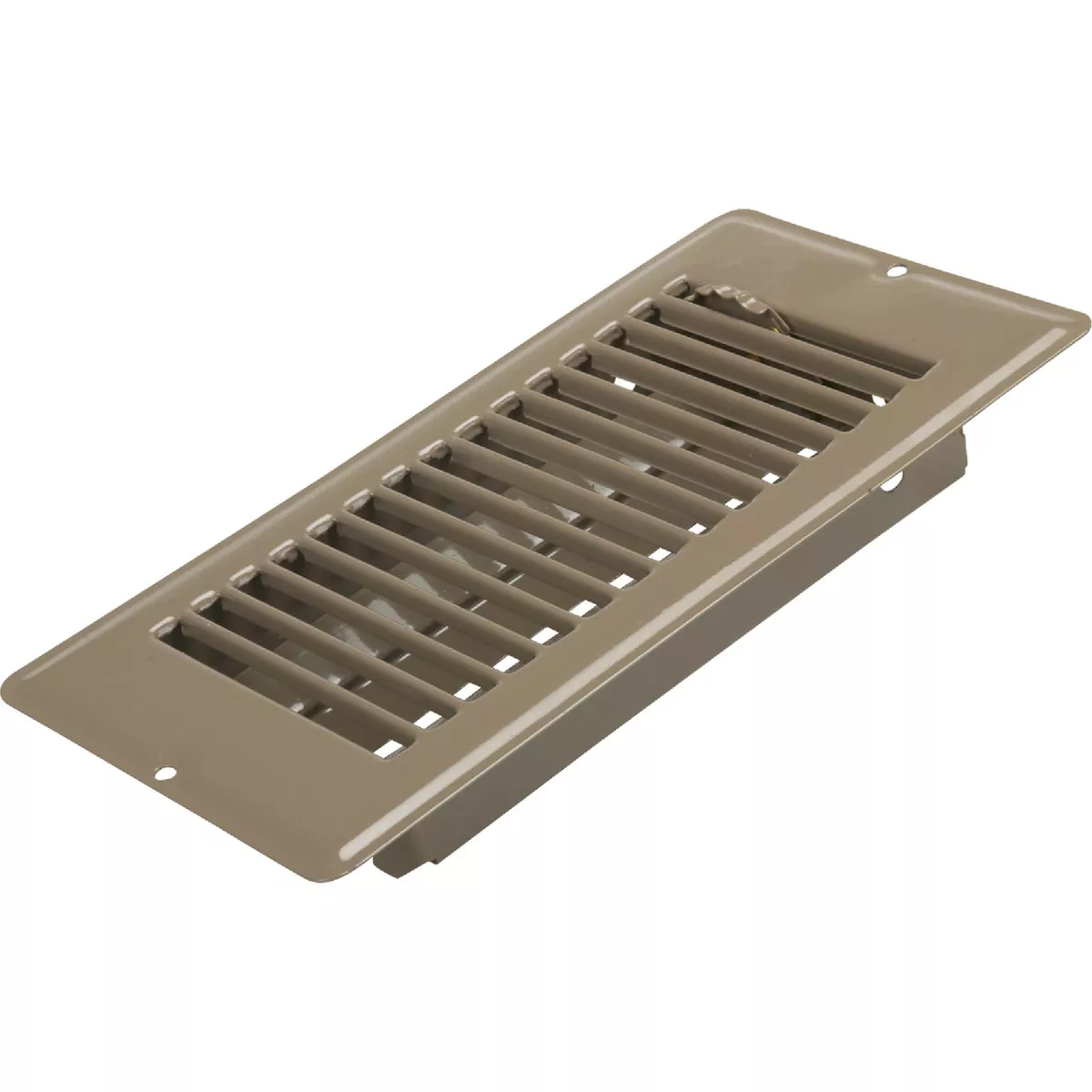 United States Hardware 4 In. x 8 In. x 1-5/16 In. Brown Steel Floor Register