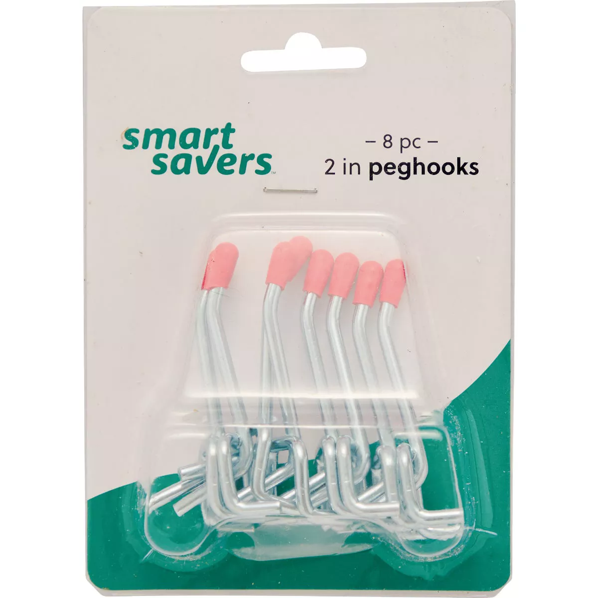 Smart Savers 2 In. Angled Pegboard Hook (8-Count)