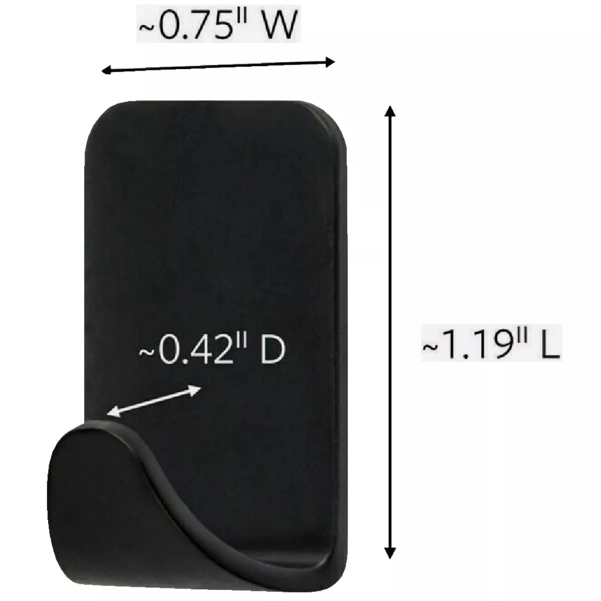 Command Small Matte Black Decorative Hook, 4 Hooks, 5 Strips - photo 7