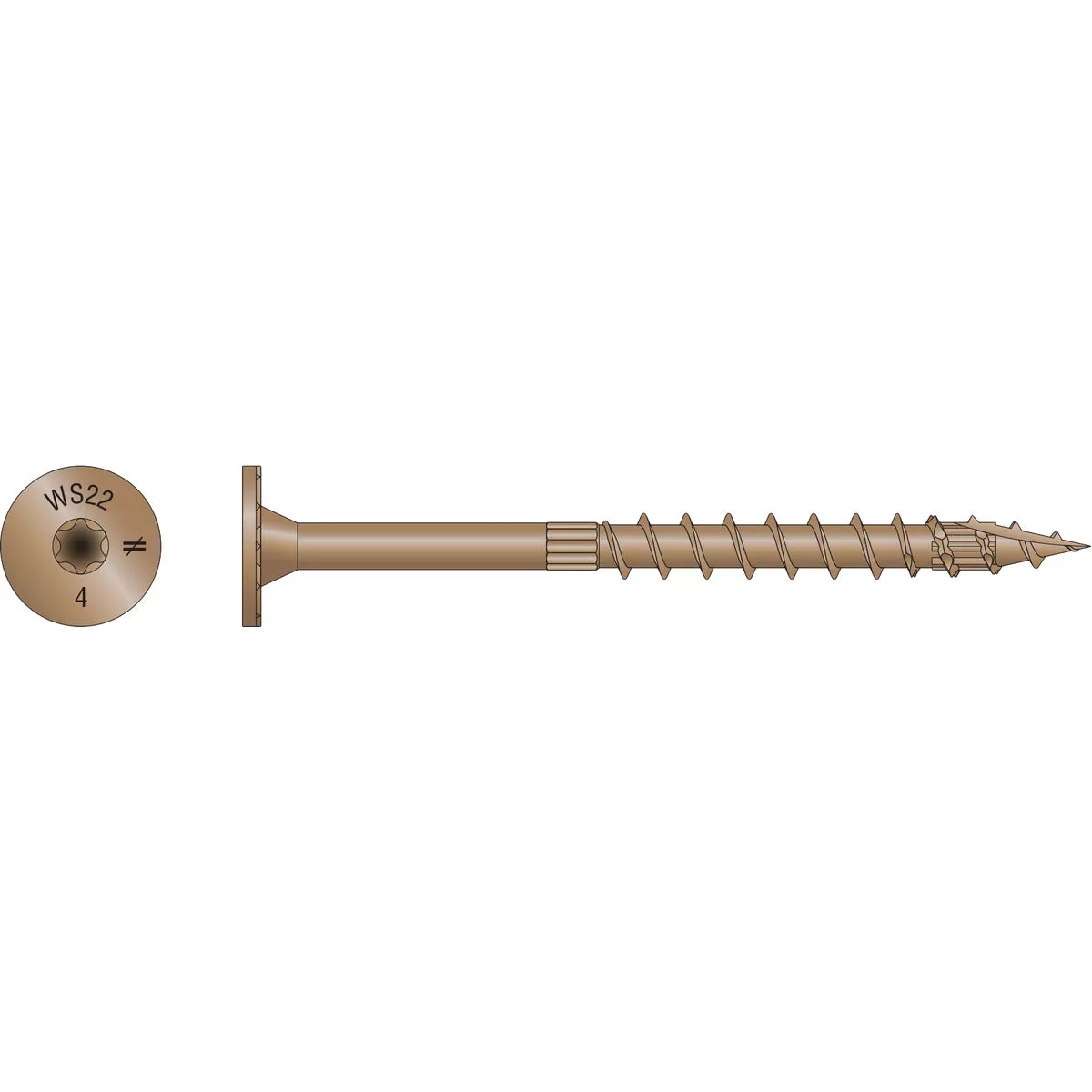 Simpson Strong-Tie Strong-Drive SDWS 0.220 In. x 4 In. T40 Timber (Exterior Grade) Screw (600 Ct.) - photo 4