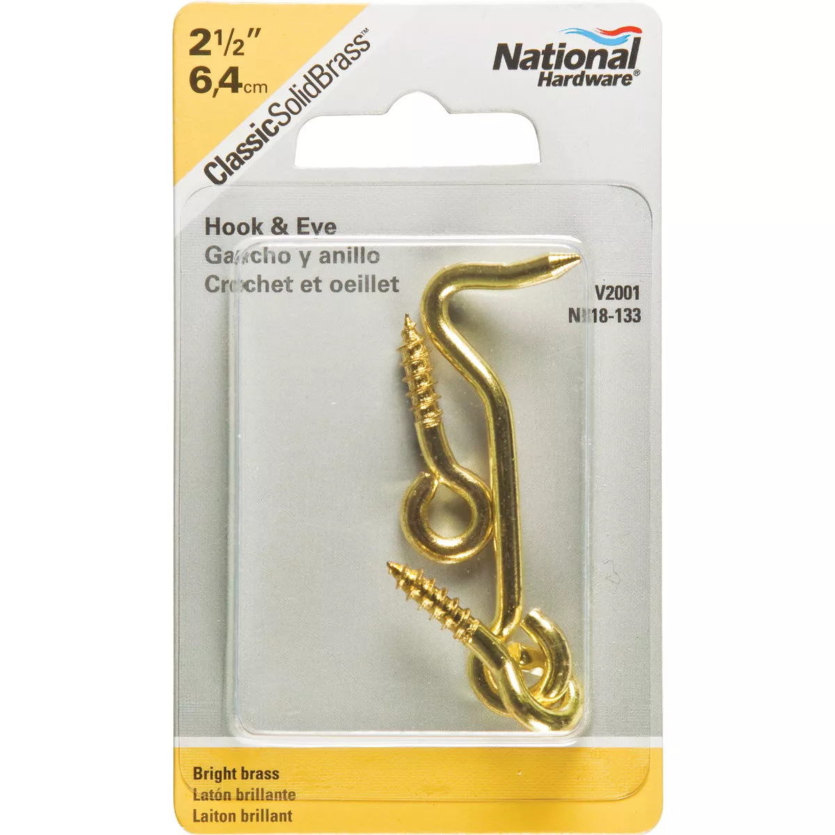 National Hardware Solid Brass 2-1/2 In. Hook & Eye Bolt - photo 2