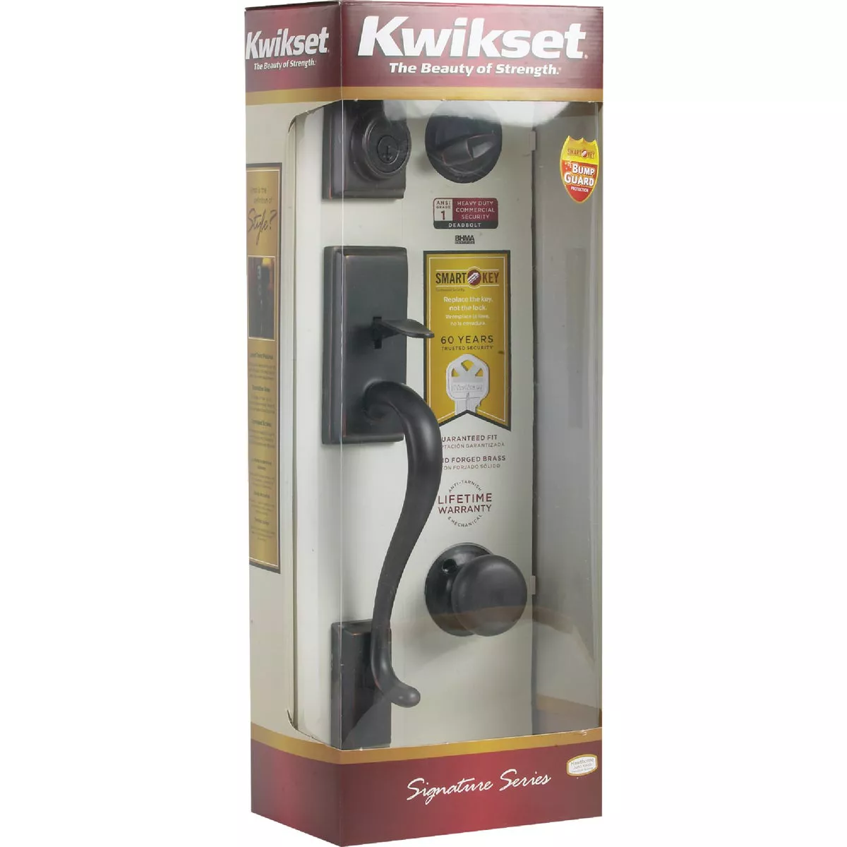 Kwikset Signature Series Hawthorne Venetian Bronze Entry Door Handleset with Smartkey - photo 2