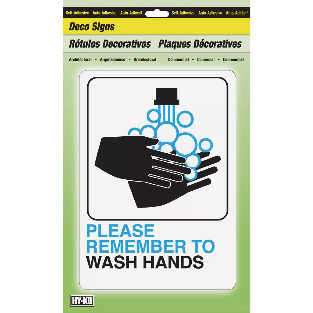 Hy-Ko Please Wash Hands Sign - photo 2